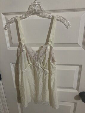 DIXIE BELLE Champagne Camisole Adj Straps Lace Trim - Size 36 Avg Vtg Very Nice